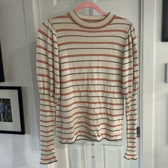 See by Chloé Striped Puff Sleeve Sweater, RTR - Picture 5 of 8